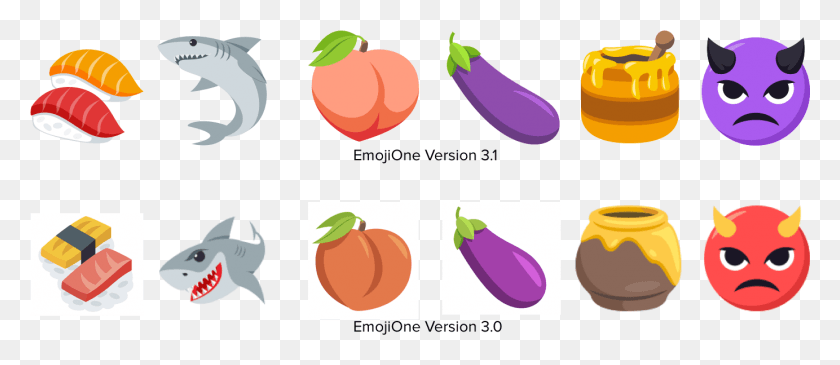 1383x541 The Emoji Below Were Also Updated And Were Featured Emojione 3.1, Plant, Vegetable, Food HD PNG Download