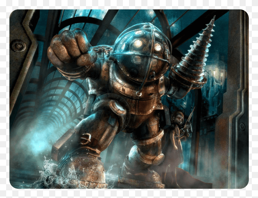 1281x961 The Events Of The Original Bioshock The Story Continues Bioshock 2 Big Daddy, Person, Human, Alien HD PNG Download