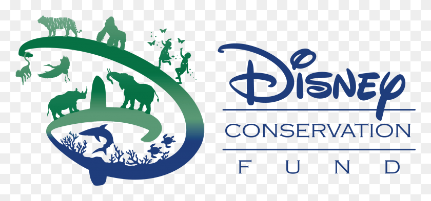 2474x1057 Descargar Png The Fairchild Blog Disney Conservation Fund Logotipo, Texto, Alfabeto, Cartel Hd Png