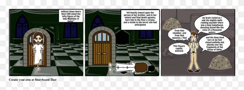 1145x367 The Fall Of The House Of Usher 2 Cartoon, Door, Grand Theft Auto, Book HD PNG Download