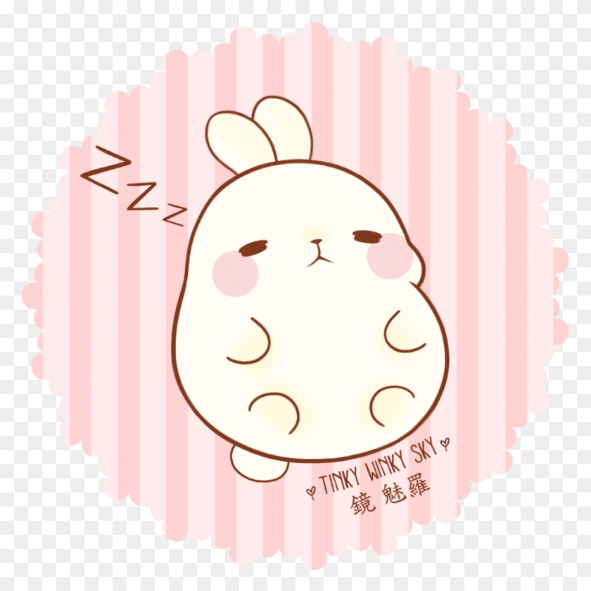 894x894 The Fat Rabbit By Molang The Fat Rabbit, Face, Text HD PNG Download