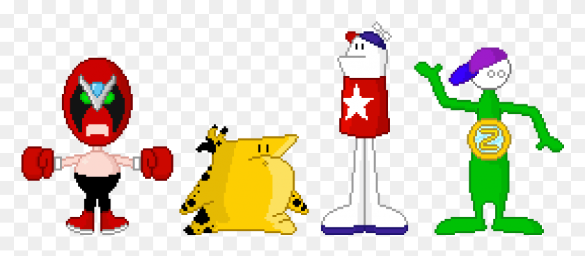 1073x425 The First Bunch Of Pixel Homestar Runner Characters, Symbol HD PNG Download