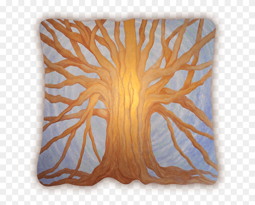 660x613 The First Force Giving Painting Of The Golden Lieftree Carving, Canvas HD PNG Download