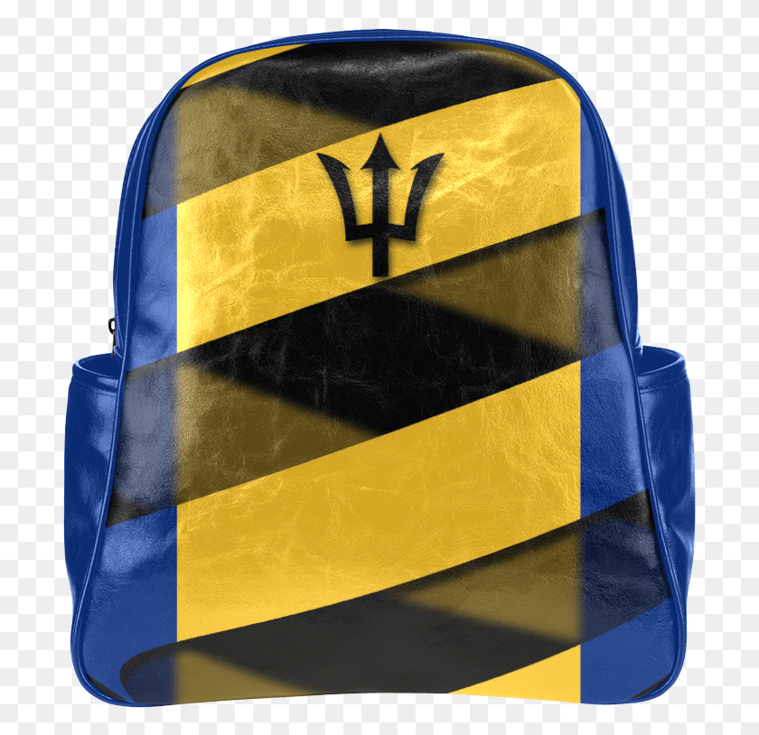 701x754 The Flag Of Barbados Multi Pockets Backpack Barbados Flag, Symbol, Bag, Tent HD PNG Download