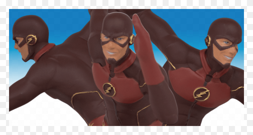 1200x600 The Flash Animated Statue Flash, Person, Human, Clothing HD PNG Download