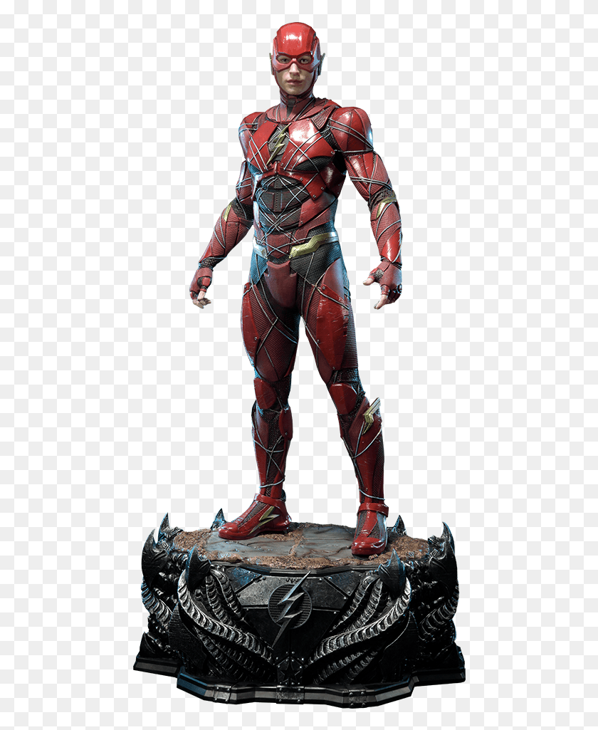468x965 The Flash Flash Justice League Statue, Costume, Person, Human HD PNG Download