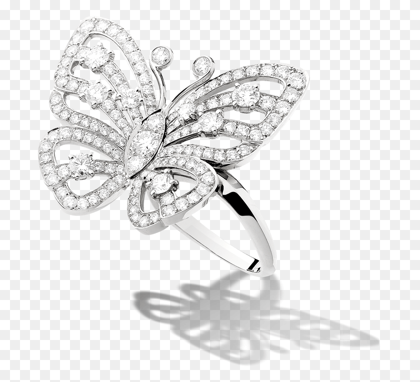 691x704 The Flying Butterfly Collection With Its Distinctive Mariah Carey Butterfly Ring Van Cleef And Arpels, Accessories, Accessory, Jewelry HD PNG Download