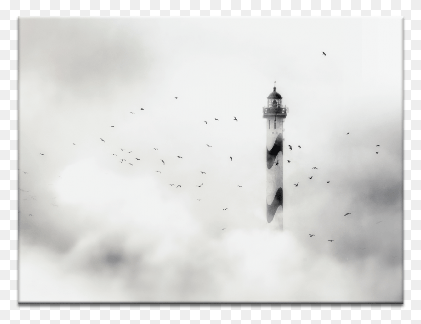 849x640 The Fog Monochrome, Architecture, Building, Tower HD PNG Download