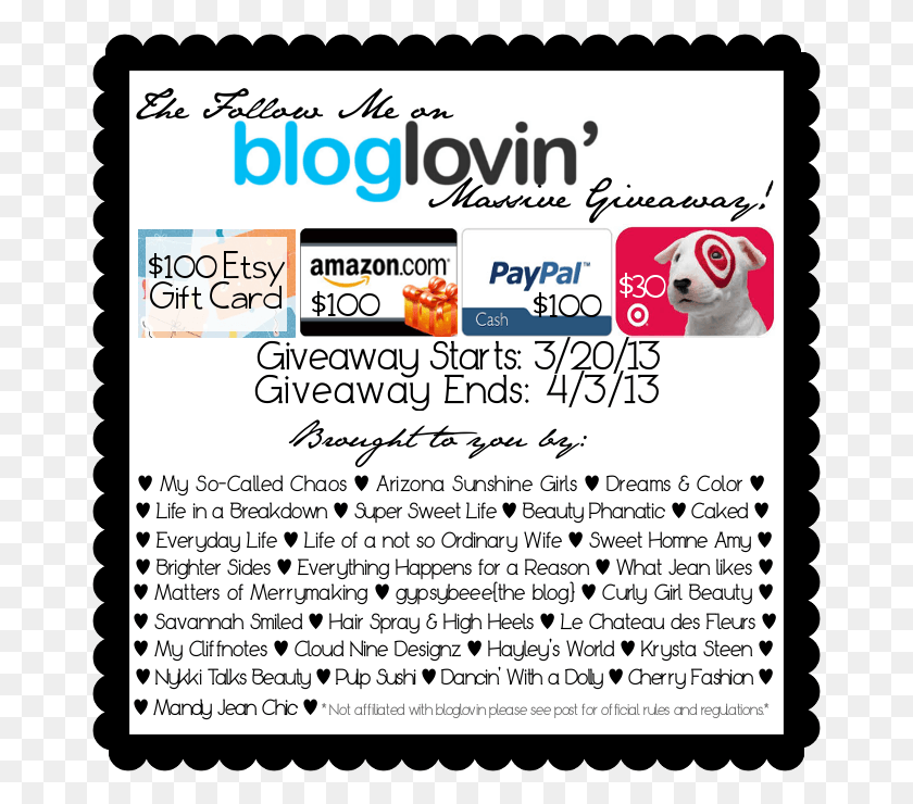 671x680 The Follow Me On Bloglovin39 Massive Giveaway Bloglovin, Text, Advertisement HD PNG Download
