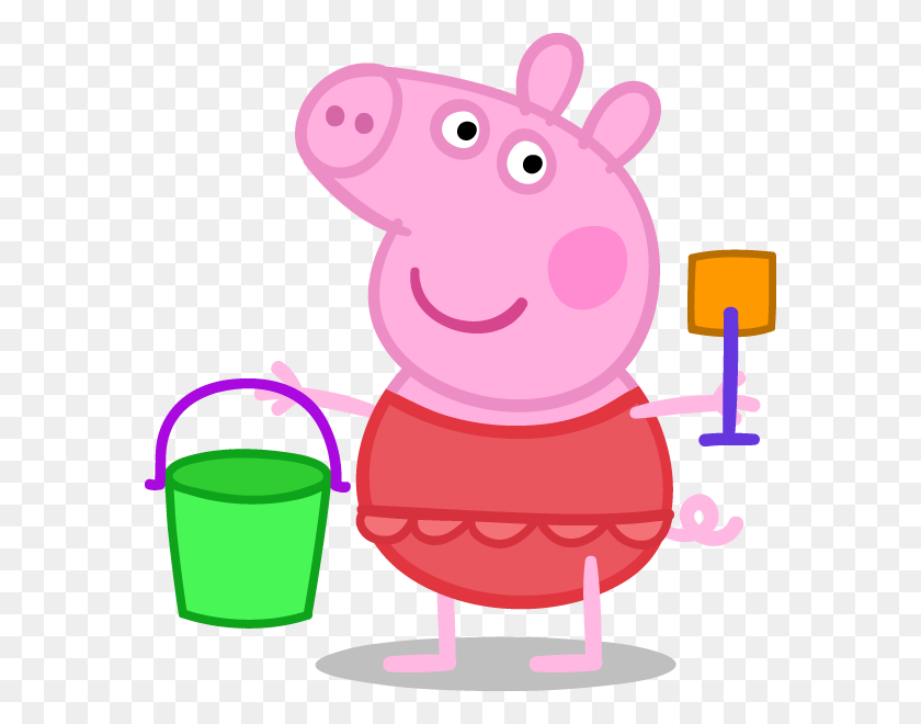 576x600 The Following Line Must Be Included On Materials Where Peppa Pig Transparent, Toy, Bucket, Animal HD PNG Download