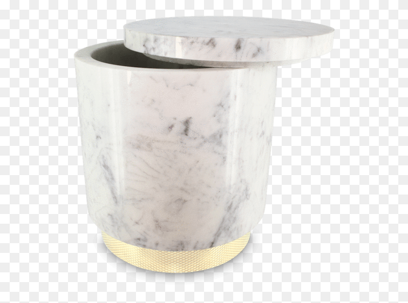 541x563 The Fox Ice Bucket White Marble L Coffee Table, Porcelain, Pottery HD PNG Download