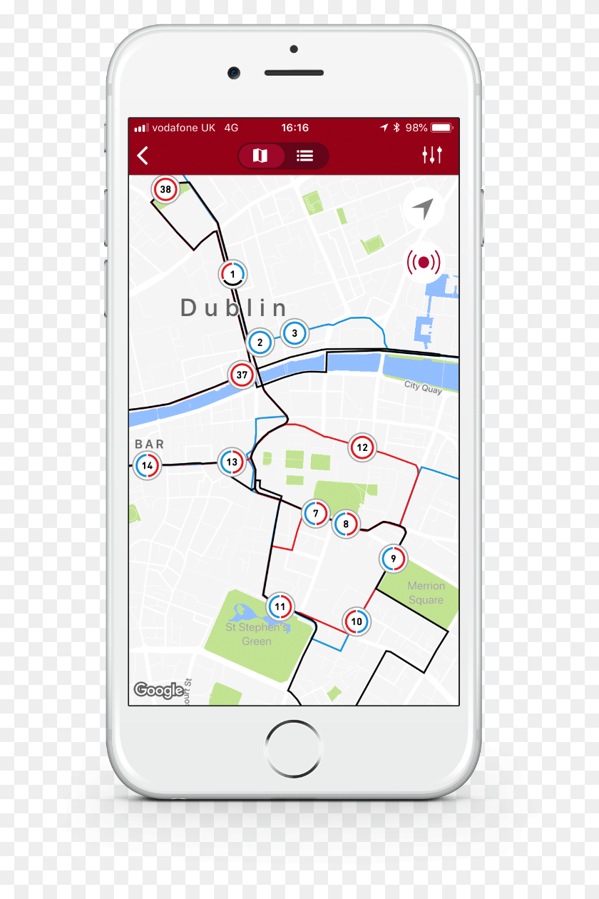 681x1200 The Free Big Bus Tours Mobile App Map, Mobile Phone, Phone, Electronics HD PNG Download