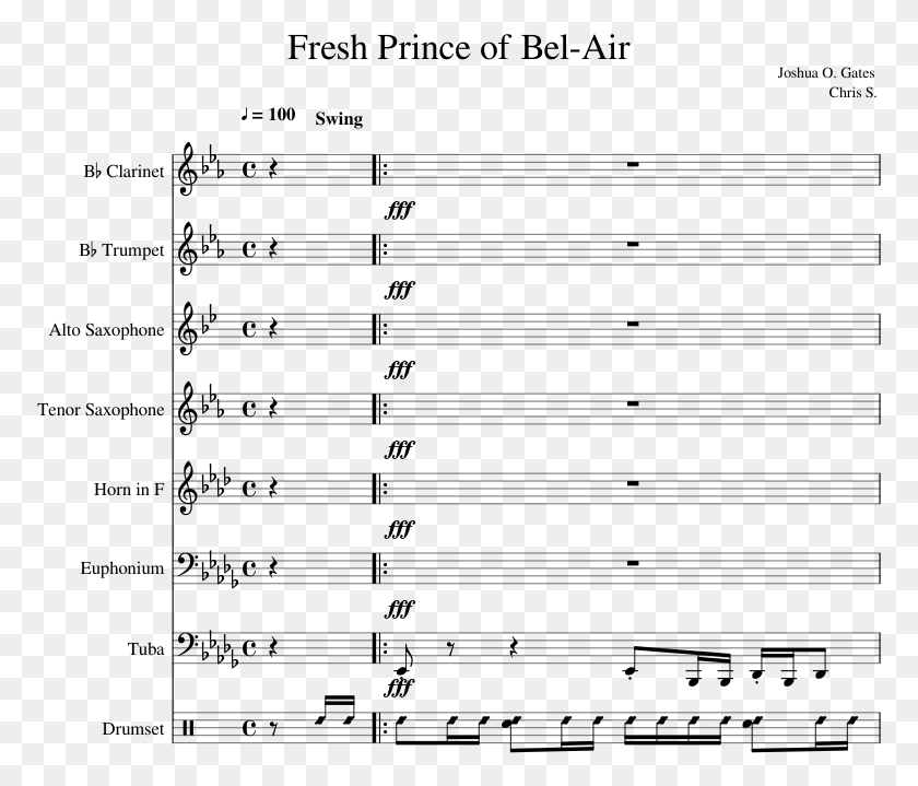 773x659 The Fresh Prince Of Bel Air Stand Tune Piano Tutorial Pastime Paradise Stevie Wonder Score, Gray, World Of Warcraft HD PNG Download