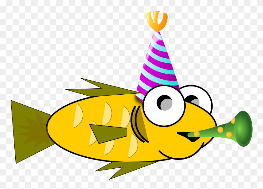 775x543 The Gallery For Gt Birthday Horn Blower Clipart Party Fish, Clothing, Apparel, Hat HD PNG Download
