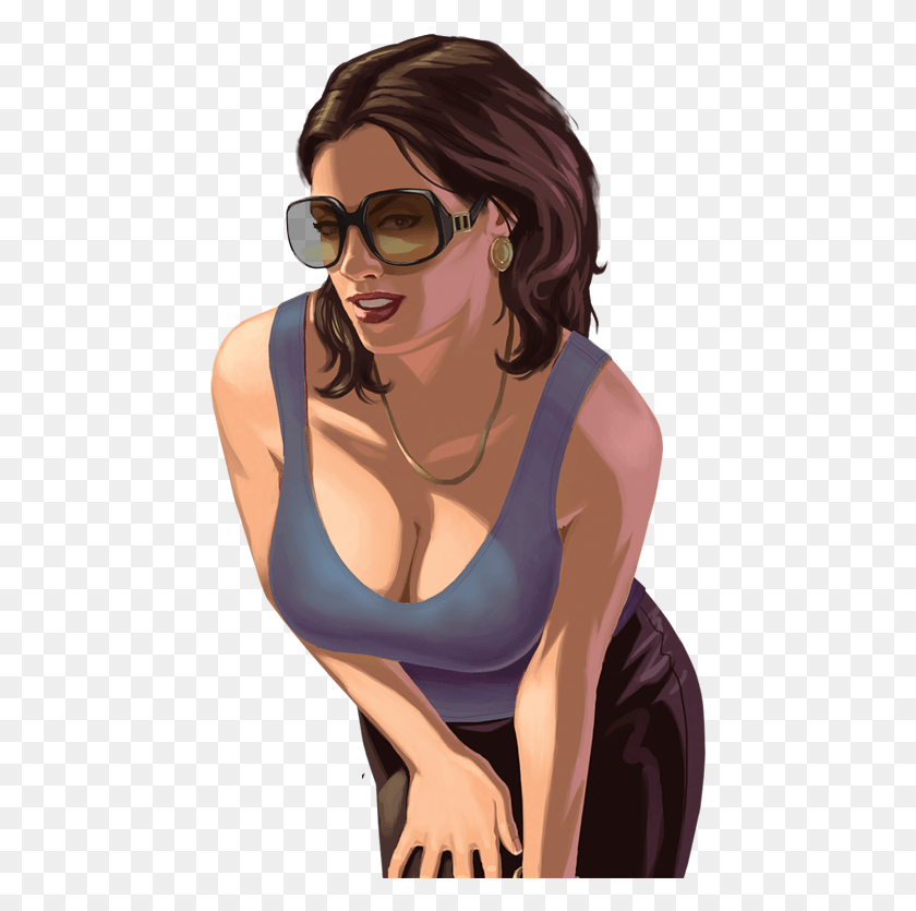 454x775 The Game Is Set In A Redesigned Rendition Of Liberty Gta 4 Girl, Sunglasses, Accessories, Clothing HD PNG Download