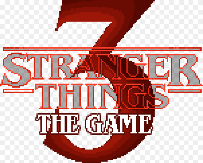 The Game Stranger Things 3 The Game Logo, Scoreboard, Text Clipart PNG