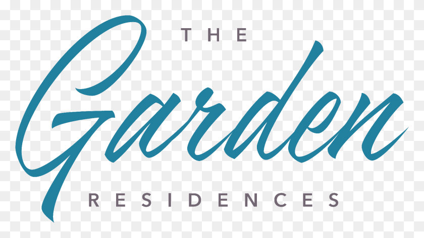 1622x859 The Garden Residences Logo Transparent Background Garden Residences Logo, Text, Handwriting, Calligraphy HD PNG Download