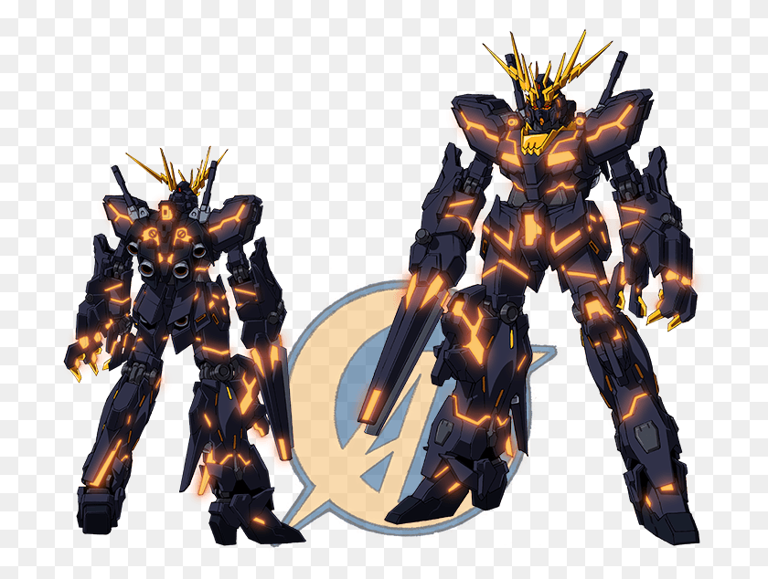 706x574 The Golden Glow Of Its Exposed Psycho Frame Shines Banshee Gundam, Toy, Robot, Halo HD PNG Download