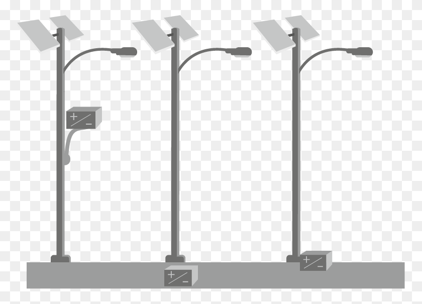 772x545 The Graphic Shows The Different Options Of Placing Led Solar Street Light, Lamp Post HD PNG Download