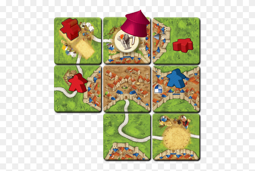 486x505 The Greatest Show On Earth Carcassonne Under The Big Top, Jigsaw Puzzle, Game, Rug HD PNG Download
