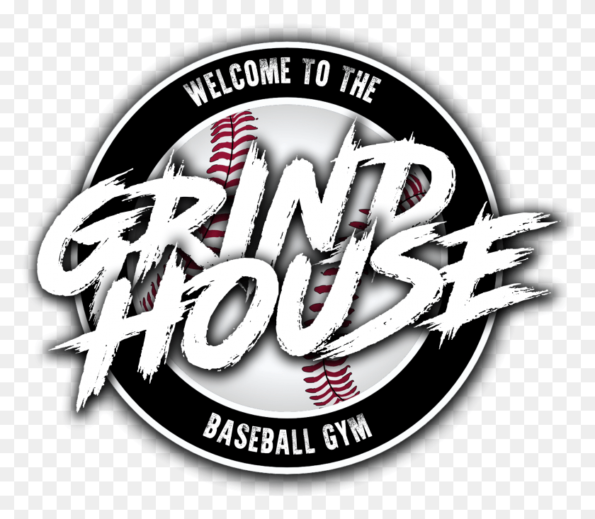 2224x1919 Descargar Png The Grind House Baseball Gym Grindhouse Baseball, Etiqueta, Texto, Logotipo Hd Png