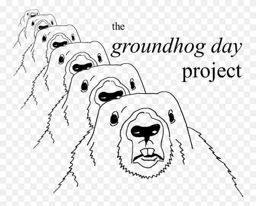 758x614 The Groundhog Day Project Line Art, Electronics, Camera, Poster HD PNG Download