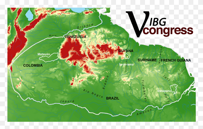 1201x731 The Guiana Shield Map, Diagram, Atlas, Plot HD PNG Download