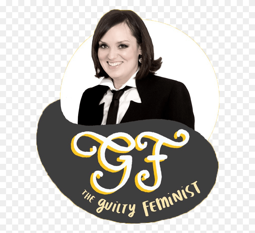 607x708 The Guilty Feminist Guilty Feminist Podcast Logo, Person, Tie, Text HD PNG Download