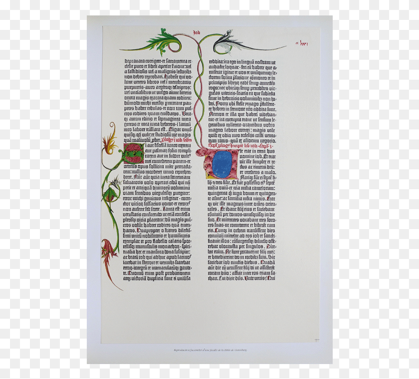 494x701 The Gutenberg Bible Or The Lined Bible Incunabula Amp Initial T Two Men Digging, Text, Paper HD PNG Download