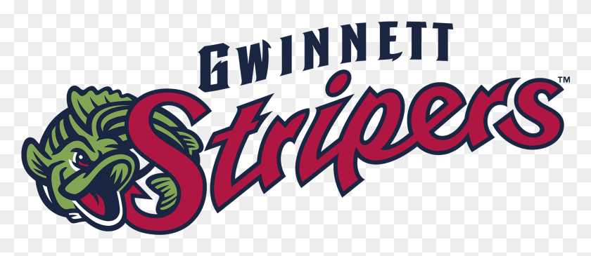 1838x720 The Gwinnett Stripers Are The Triple A Minor League Illustration, Text, Alphabet, Label HD PNG Download