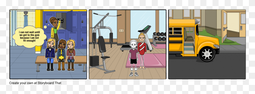 1145x368 The Gym Cartoon, Person, Human, People HD PNG Download