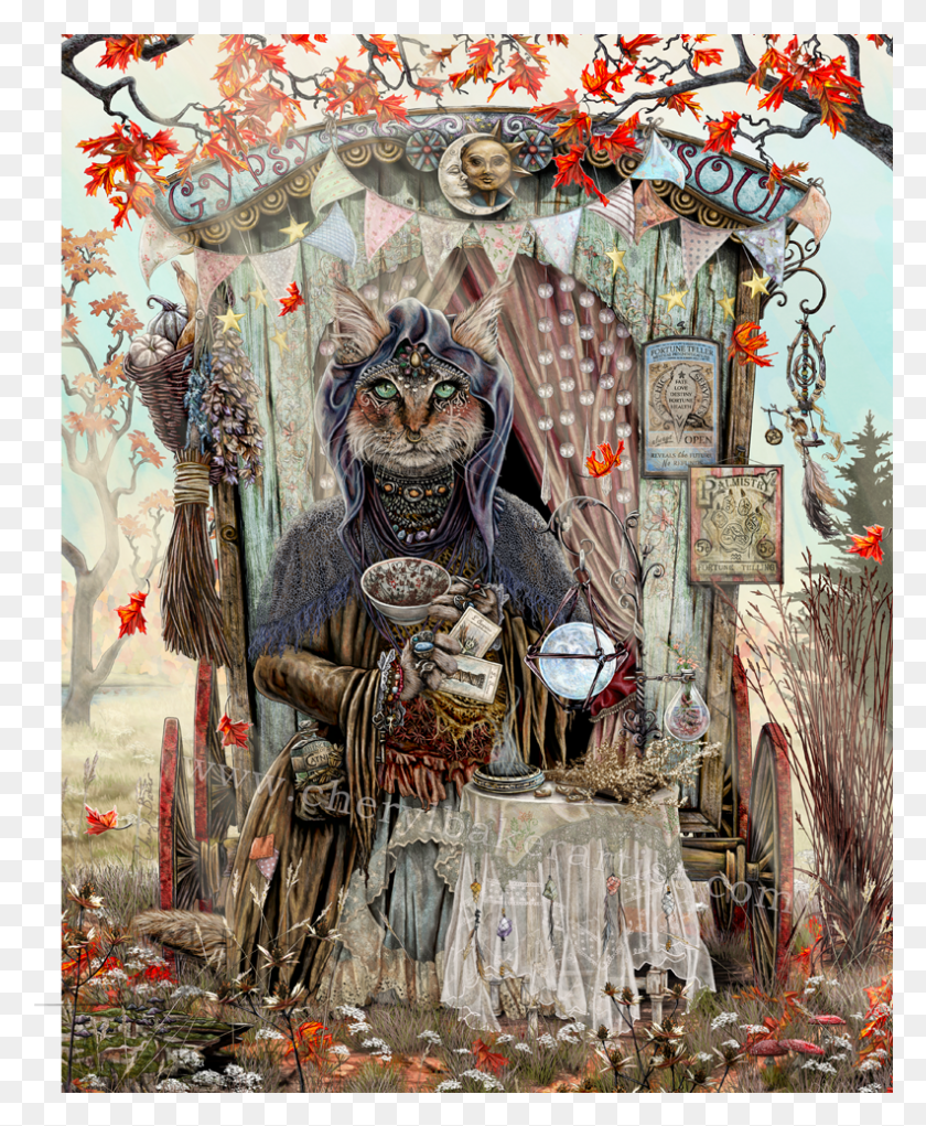 792x976 The Gypsy Fortune Teller Art, Poster, Advertisement HD PNG Download