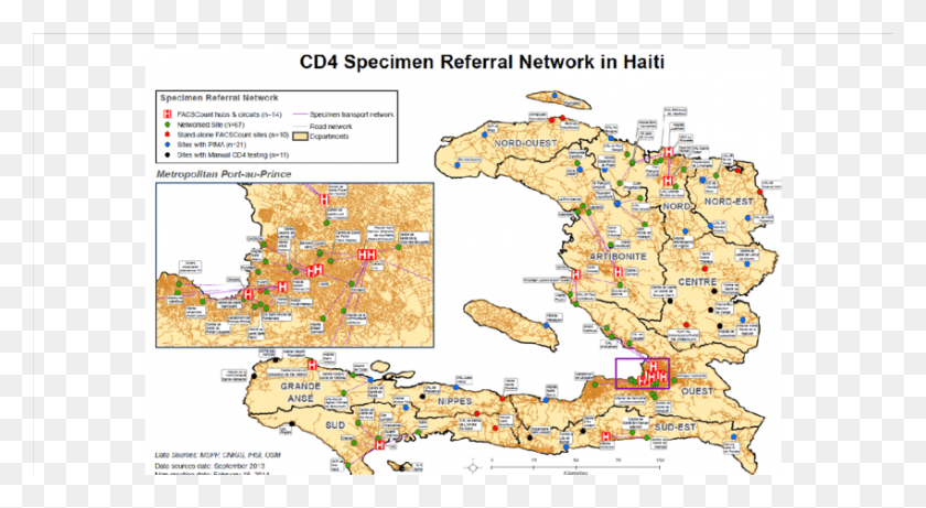 850x438 The Haitian Specimen Referral Network Map Atlas, Diagram, Plot, Vegetation HD PNG Download