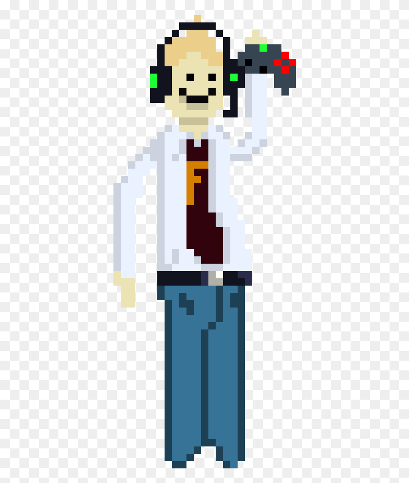 376x931 The Happy Guy Gamer White With A F And A Gamepad Elmo Minecraft Pixel Art, Cross, Symbol, Text HD PNG Download