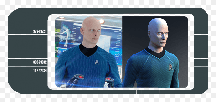 1000x431 The Head Was Fun To Do Because Of The Handsome Lines Star Trek Online Human, Person, Crowd, Screen HD PNG Download