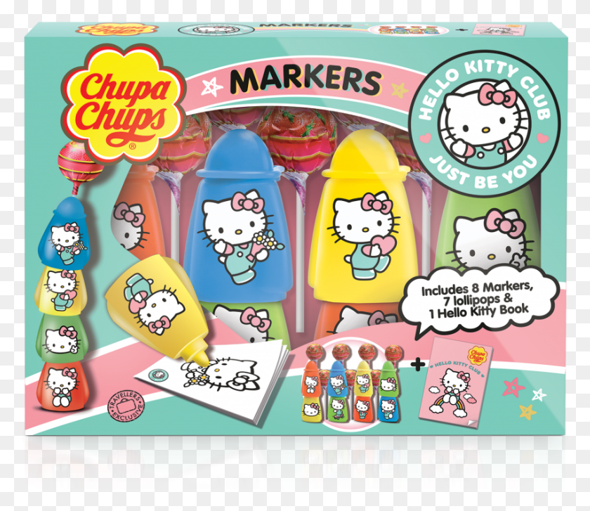 850x727 Маркер Hello Kitty Chupa Chups, Этикетка, Текст, Еда, Hd Png Скачать