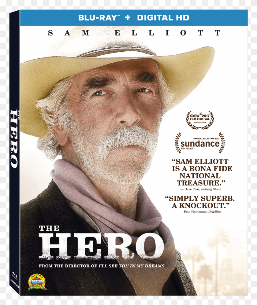 1684x2026 The Hero Blu Ray Combo Pack Hero Sam Elliott Dvd Cover, Person, Human, Magazine HD PNG Download