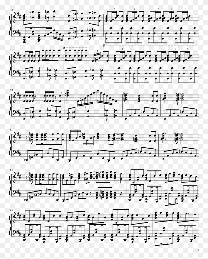 771x984 The Hero Sheet Music Composed By Arranged By Animesic Rachmaninoff Prelude Op 32 No, Gray, World Of Warcraft HD PNG Download