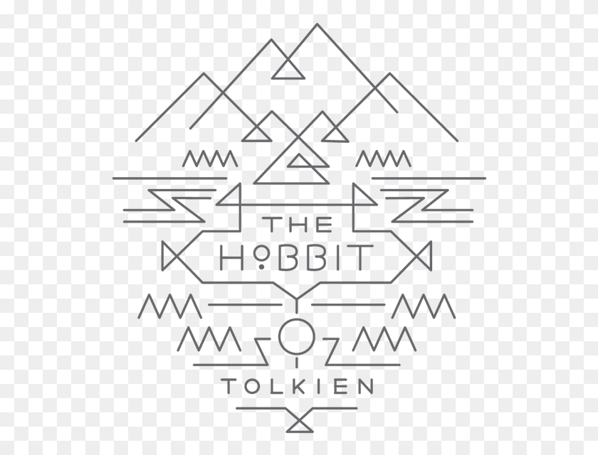 528x580 Descargar Png El Hobbit Portada Del Libro, Texto, Triángulo, Símbolo Hd Png