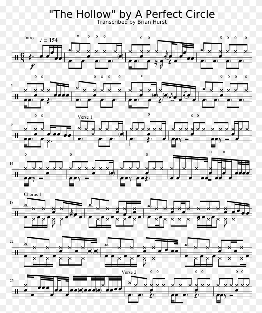 779x945 The Hollow By A Perfect Circle Sheet Music For Percussion Violin Brahms Noten Ungarischer Tanz, Gray, World Of Warcraft HD PNG Download