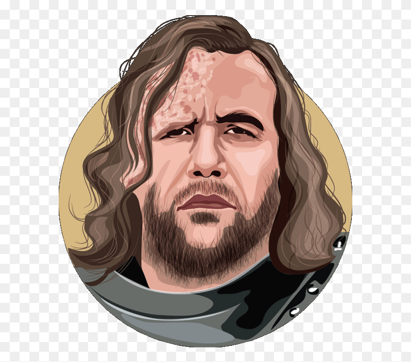 601x681 The Hound Is Chaotic Neutral Hound Game Of Thrones Cartoon, Face, Person, Human HD PNG Download