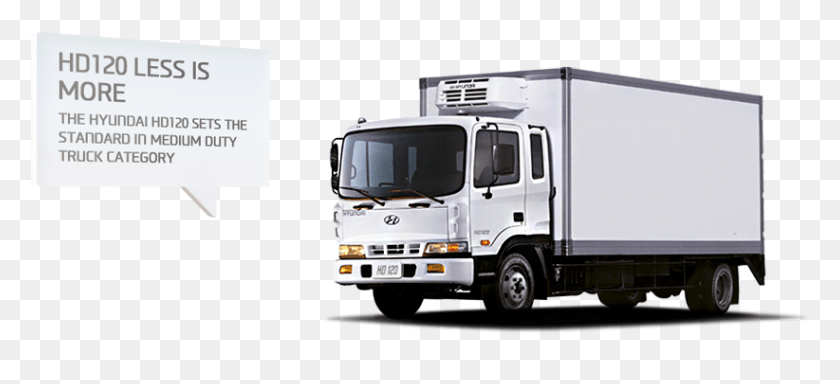822x342 The Hyundai Hd120 Sets The Standard In Medium Duty Hyundai, Truck, Vehicle, Transportation HD PNG Download