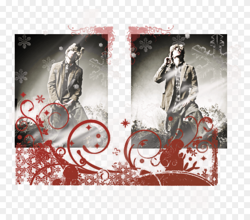 800x698 The Ian Somerhalder Board 1st Xmas Art Contest Illustration, Person, Human, Bicycle HD PNG Download