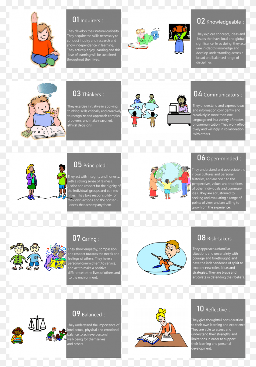 1011x1482 The Ib Learner Profile Child Care, Person, Human, Comics HD PNG Download