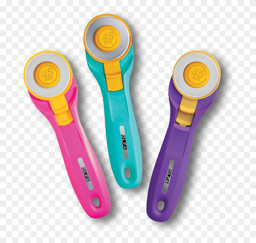 702x739 The Iconic Olfa 45mm Rotary Cutter Is Now In Pink Olfa Rotary Cutter, Rattle HD PNG Download