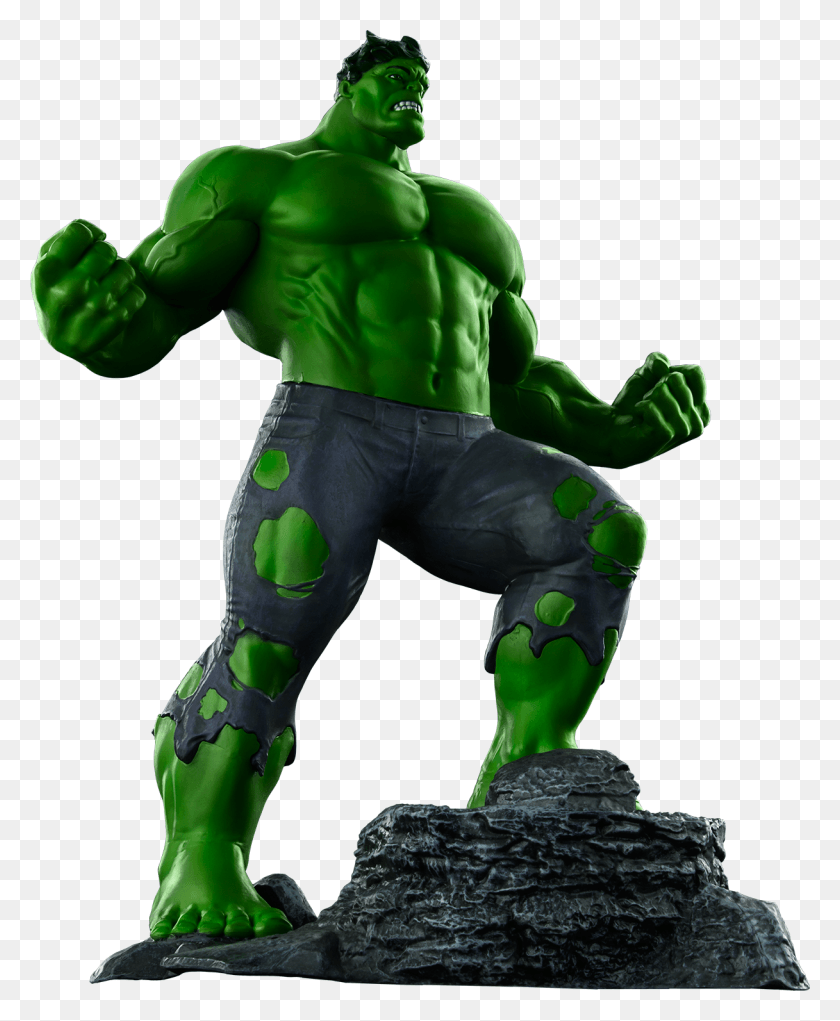 1217x1500 The Incredible Diamond Select Hulk Statue, Figurine, Green, Person HD PNG Download