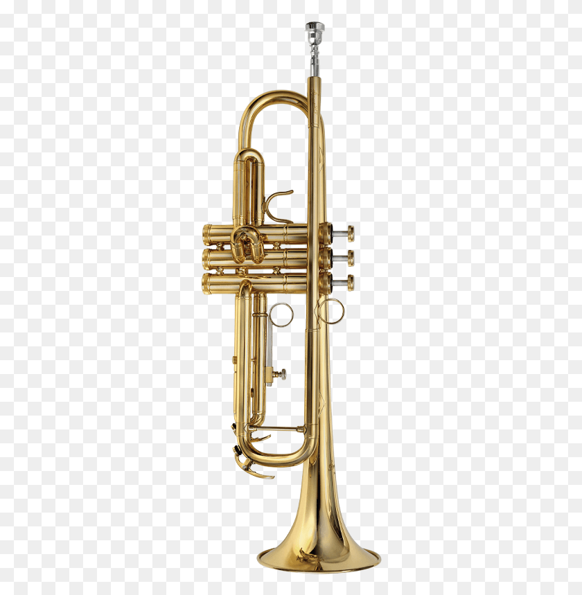 262x799 The Intermediate Level Trumpet Pmt 51 Is A Well Designed Silver Trumpet, Horn, Brass Section, Musical Instrument HD PNG Download