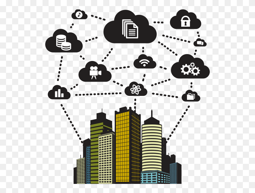 543x576 The Internet Of Things In Smart Buildings 2014 To Smart Buildings, Urban, High Rise, City HD PNG Download