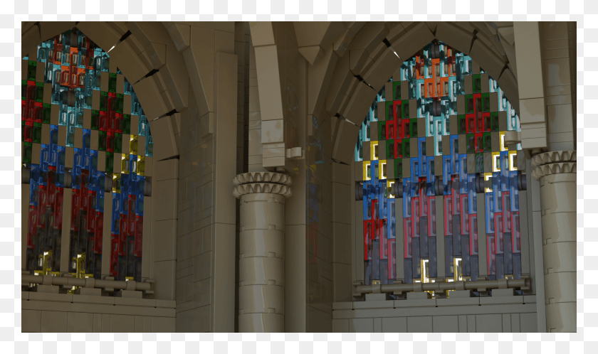1920x1080 Las Intrincadas Vidrieras De La Catedral De La Catedral Nacional De Washington Lego, Arquitectura, Edificio Hd Png