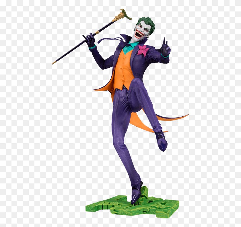 480x732 The Joker Statue Dc Core Pvc Statue, Person, Human, Ninja HD PNG Download